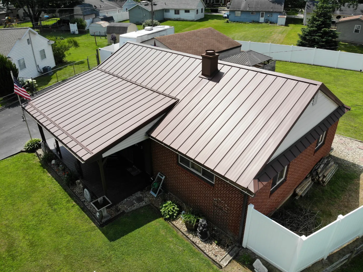 Commercial roof inspection documented in Crawfordsville
